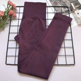 Womens High Waist Fitness Pants Suit For Abdomen And Buttocks (Option: Crimson pants-M)