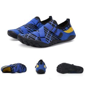 Fitness Yoga Outdoor Large Size Hiking Shoes (Option: A026 blue-45)