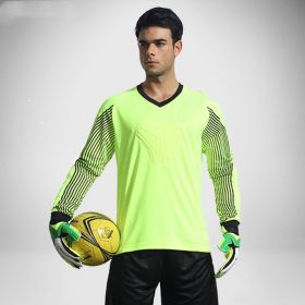 Football Goalkeeper Clothing Suit Thickened Goalkeeper Clothing Goalkeeper Shorts Football Uniform Jersey Gantry Shirt Short Sleeve Long Sleeve (Option: Green-S)