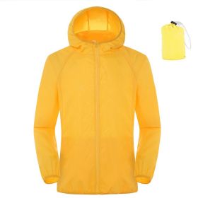 Summer Outdoor Sun Protection Clothing Women'S Lightweight Waterproof Windbreaker (Option: Yellow-M)