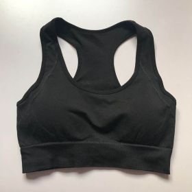 Womens High Waist Fitness Pants Suit For Abdomen And Buttocks (Option: Black bra-M)