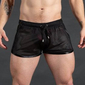 Fitness Running Sports Personality Shorts (Option: black-XL)