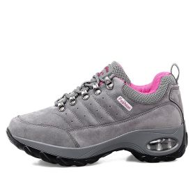 Sneakers Air Cushion Sole Casual Shoes (Option: Grey rose red-36)