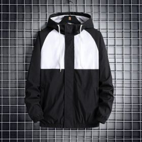 Fashionable Hooded Solid Color Coat Casual Jacket (Option: black-M)