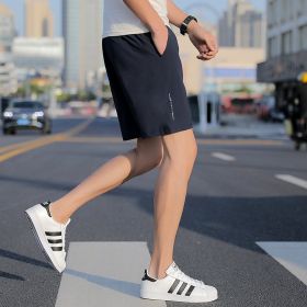 Sports Shorts Men's Five-point Pants (Option: Blue-2XL)