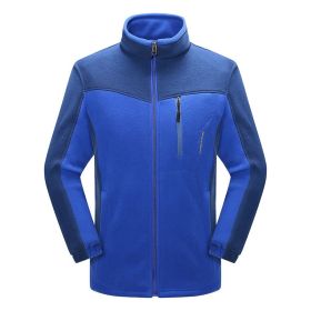 Cross-border Sources Of New Polar Fleece Warm Fleece Couple Cardigan Contrast (Option: Cai Lan Nan-2XL)