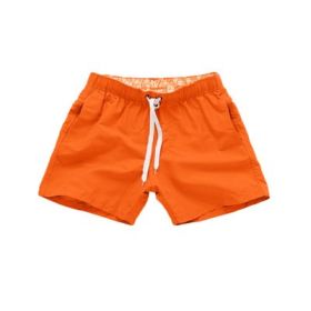 Beach Pants Men's Shorts Summer Surf Pants (Option: Orange-2XL)